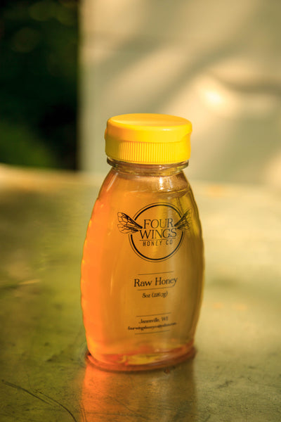 Raw Clover Honey (8oz-16oz Plastic Squeeze Bottle)